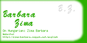 barbara zima business card